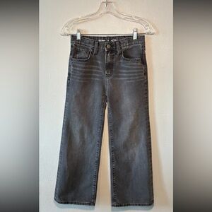 Old Navy Girl's Jeans Size 10 Gray Baggy Wide Leg High-Rise Built-In Touch Denim